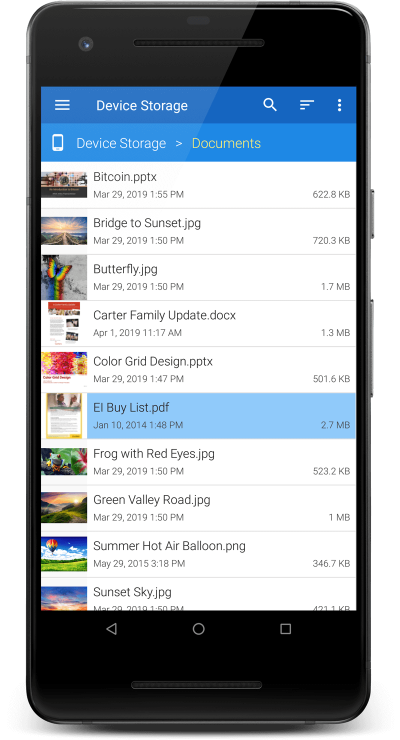 Android File Viewer - Tiedostonhallinta