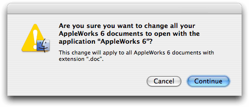 Mac OS X Change All Alert