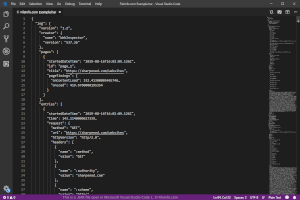 Näyttökuva .har-tiedostosta Microsoft Visual Studio Code 1: ssä