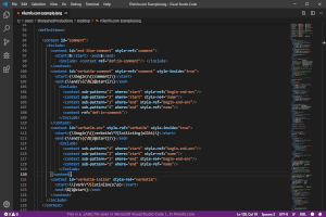 Näyttökuva .lang-tiedostosta Microsoft Visual Studio Code 1: ssä