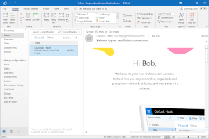 Näyttökuva .msg-tiedostosta Microsoft Outlook 2019: ssä