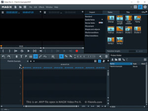 Näyttökuva .mvp-tiedostosta MAGIX Video Pro X: ssä
