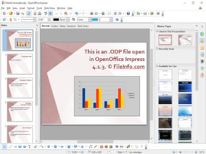 Näyttökuva .odp-tiedostosta Apache OpenOffice Impress 4.1.3: ssa