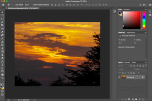 Näyttökuva .raw-tiedostosta Adobe Photoshop CC 2019: ssä
