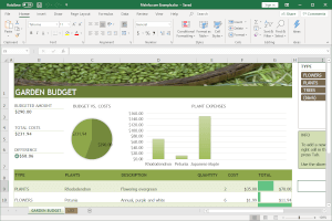 Näyttökuva .xlsx-tiedostosta Microsoft Excel 2019: ssä