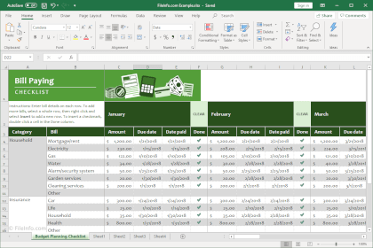 Näyttökuva Microsoft Excel 2019: stä